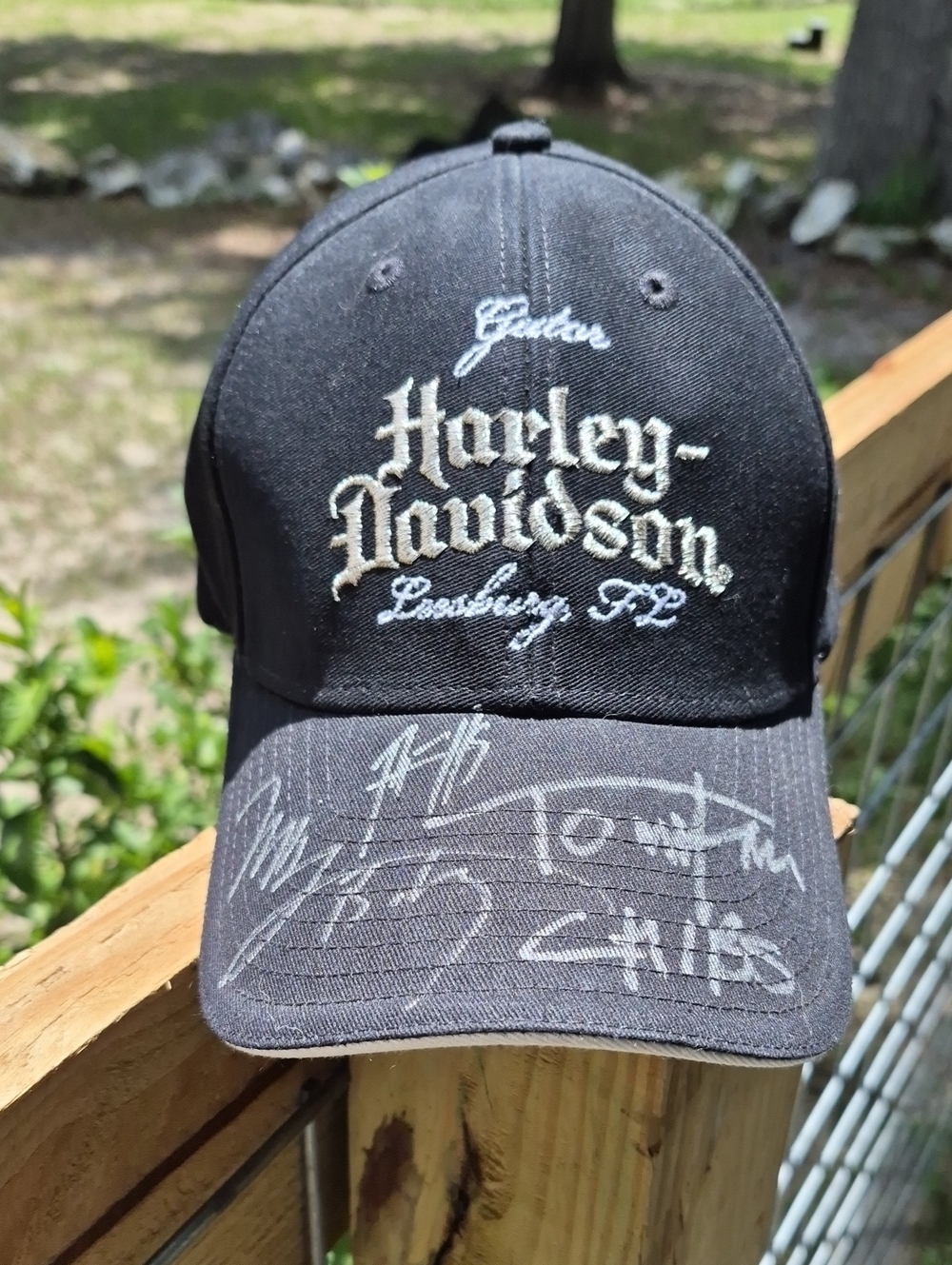 "SONS OF ANARCHY" SIGNED HARLEY DAVIDSON LEESBURG FLORIDA CAP